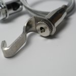 Single pull wire rope buckle tension head silver