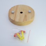 The wooden suction cup holder is suitable for chandelier hangers, lamps, etc., wood color, surface hanging 120x20