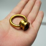 Copper natural color ring 40*46 6mm, M10 inner teeth