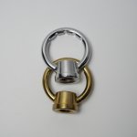 Chrome-plated copper natural color ring 38*44 5mm, inner thread M10