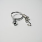 Single pull wire rope buckle tension head silver