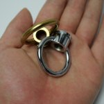 Chrome-plated copper natural color ring 38*44 5mm, inner thread M10