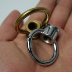 Chrome-plated copper natural color ring 38*44 5mm, inner thread M10