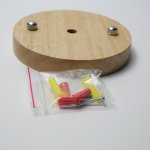 Wooden suction cup holder is suitable for chandelier hangers, lamps, etc., wood color, surface hanging 150x20