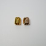 Black and white gold ancient chrome-plated French gold and copper natural color lock line buckle bushing nozzle 12*13