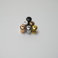 Black and white chrome-plated French gold swimming gold copper natural color lock line buckle bushing nozzle 12*18