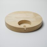 Wooden suction cup holder is suitable for chandelier hangers, lamps, etc., wood color, surface hanging 150x20