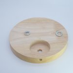 Wooden suction cup holder is suitable for chandelier hangers, lamps, etc., wood color, surface hanging 150x20