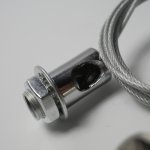 Single pull wire rope buckle tension head silver